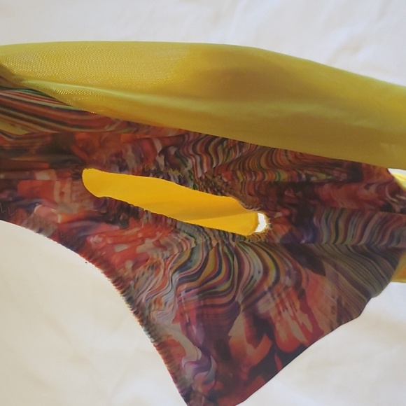 NNT Bartender Colorful Vibrant Print Women's Long-sleeved Waist-cut jumpsuit S - Picture 7 of 11